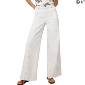 JOHNNY WAS BRAIDED WAIST WIDE LEG DENIM LIKE NEW CONDITION SIZE 28